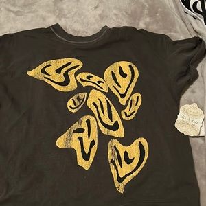 Altar’d State grey smiley face T-shirt